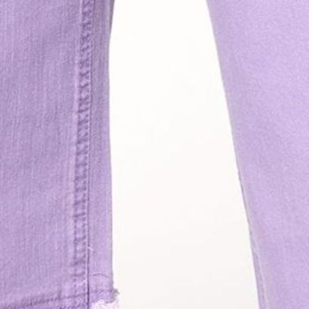 LOGO by Lori Goldstein Women's Petite Pants 8P Wide Leg Jean With Purple A638911 - Picture 2 of 4
